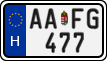 license plates of Hungary, Regular plates (2022)