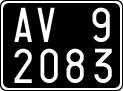 License plate of Italy, Cars (1927 year series)