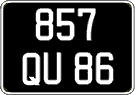 French license plate, FNI