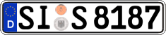 German license plate, Regular plates