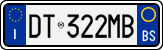 License plate of Italy, Cars (1994 year series)