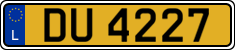 License plate of Luxembourg, 2003 year system