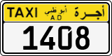 License plate of the UAE, Abu Dhabi, Taxi