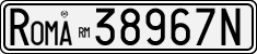 License plate of Italy, Cars (1927 year series)