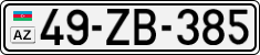 License plate of Azerbaijan, Cars