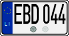 License plate of Lithuania, Cars