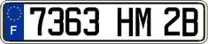 French license plate, FNI