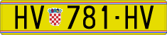 License plate of Croatia, Military