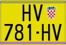 License plate of Croatia, Military