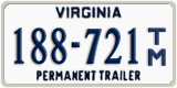Virginia, Permanent Trailer (123-456 T/A)