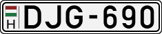 license plates of Hungary, Cars (1990)