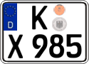 German license plate, Regular plates