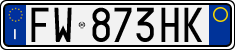 License plate of Italy, Cars (1994 year series)