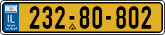 License plate of Israel, Regular plates