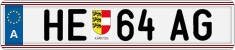 License plate of Austria, Regular plates