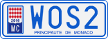 License plate of Monaco, Cars
