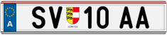 License plate of Austria, Regular plates