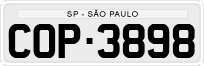 License plate of Brazil, Private owners (1990)
