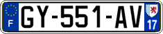 French license plate, SIV (ordinary)