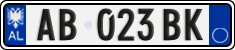 License plate of Albania, Cars (2011)
