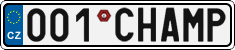 License plate of the Czech Republic, Vanity Plates