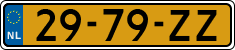 License plate of the Netherlands, Except vehicles / Oldtimers
