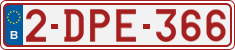 License plate of Belgium, Regular plates (2010)