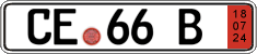German license plate, Export transit plates