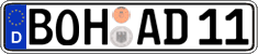 German license plate, Regular plates