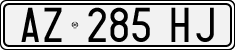 License plate of Italy, Cars (1994 year series)