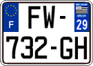 French license plate, SIV (ordinary)