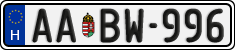 license plates of Hungary, Regular plates (2022)