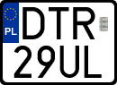 License plates of Poland, Special vehicles and motorcycles