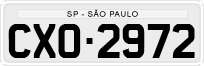License plate of Brazil, Private owners (1990)