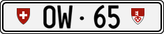 License plate of Switzerland, Cars