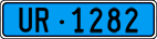 License plate of Switzerland, Work and fire vehicles (blue)