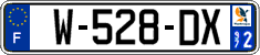 French license plate, SIV (garage)