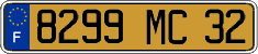French license plate, FNI