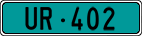 License plate of Switzerland, Agricultural vehicles (green)