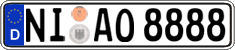 German license plate, Regular plates