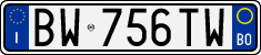 License plate of Italy, Cars (1994 year series)