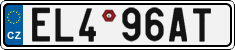License plate of the Czech Republic, Electric vehicles