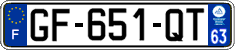 French license plate, SIV (ordinary)