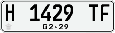 License plate of Indonesia, Adi avtomobil nömrələri
