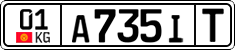 License plate of Kyrgyzstan, Transit plates