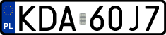 License plates of Poland, Regular car plates