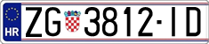 License plate of Croatia, Regular plates