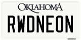 Oklahoma, Vanity Plates