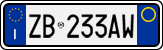 License plate of Italy, Cars (1994 year series)