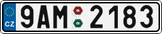 License plate of the Czech Republic, Cars (2001)